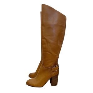Vince Camuto‎ Women's Brown/Cognac Leather Tall Heeled Sydney Boots Size 7M